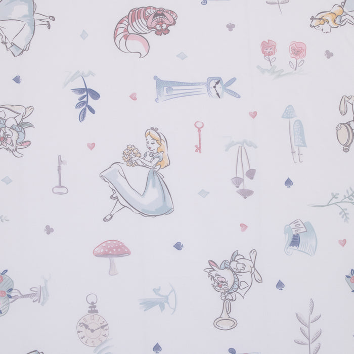 Disney Alice in Wonderland Fitted Mini Crib Sheet