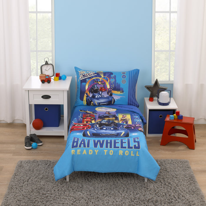 Warner Brothers Batwheels Ready to Roll 4pc Toddler Bed Set