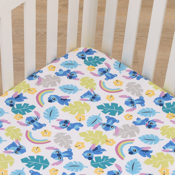 Disney Stitch Fitted Mini Crib Sheet