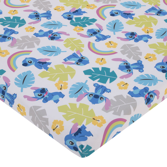 Disney Stitch Fitted Mini Crib Sheet