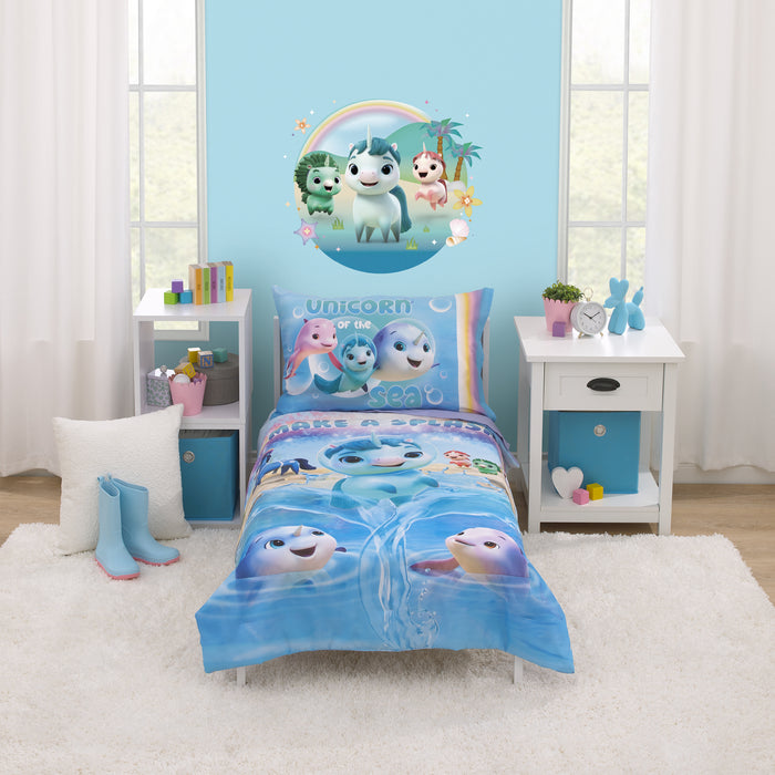 DreamWorks Not Quite Narwhal 4 Piece Toddler Bed Set