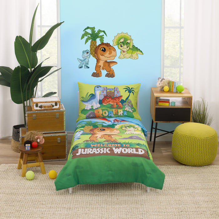 Universal Welcome to Jurassic World 4 Piece Toddler Bed Set