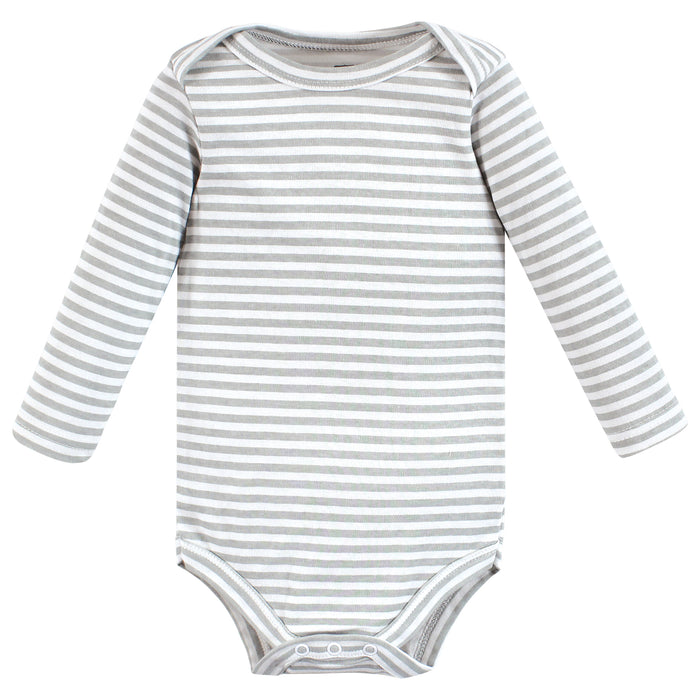 Hudson Baby 5-Pack Cotton Long-Sleeve Bodysuits, Chill Out Penguin