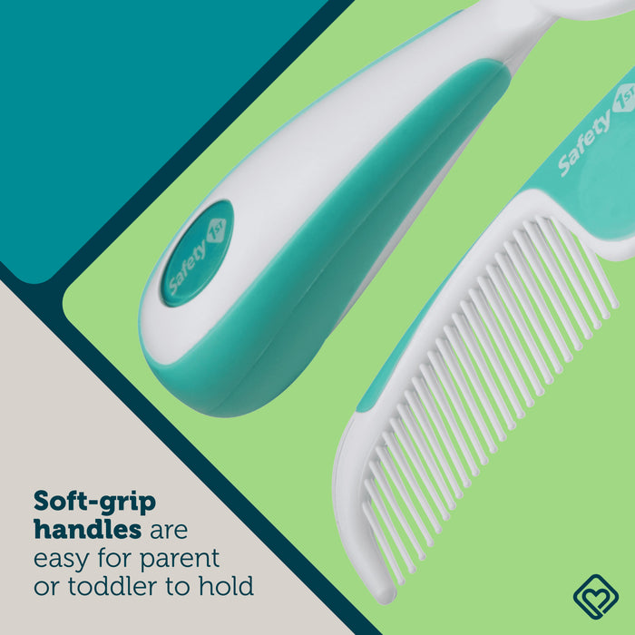 Safety 1ˢᵗ Easy Grip Brush & Comb White