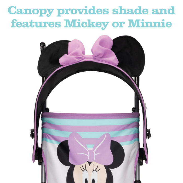 Disney Baby Umbrella Stroller with Canopy & Storage Basket-Mickey Mouse