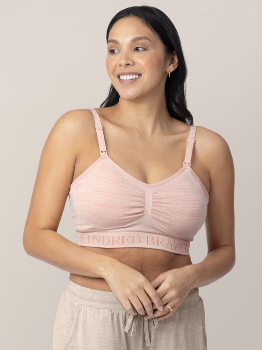 Kindred Bravely Sublime® Hands-Free Pumping & Nursing Bra | Pink Heather