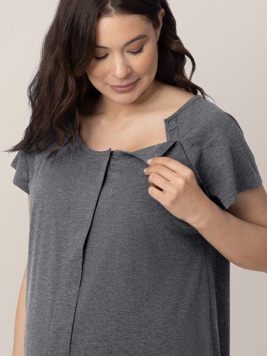 Kindred Bravely Universal Labor & Delivery Gown | Grey Heather
