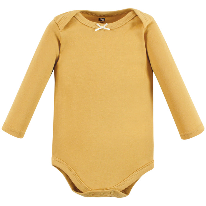 Hudson Baby Girl Cotton Long-Sleeve Bodysuits, Fall Squirrel 7-Pack