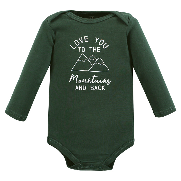 Hudson Baby Infant Boy Cotton Long-Sleeve Bodysuits, Animal Adventure 7-Pack
