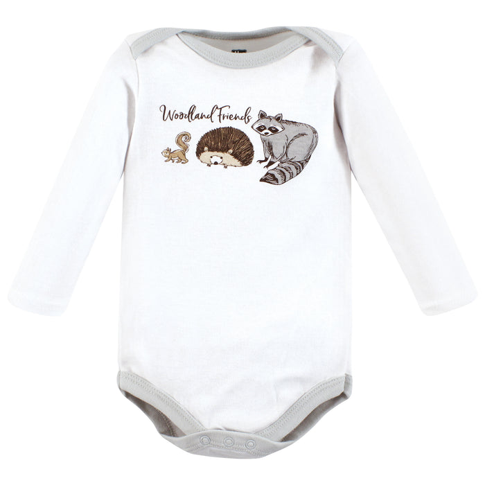 Hudson Baby Boy Cotton Long-Sleeve Bodysuits, Magical Woodland, 5-Pack