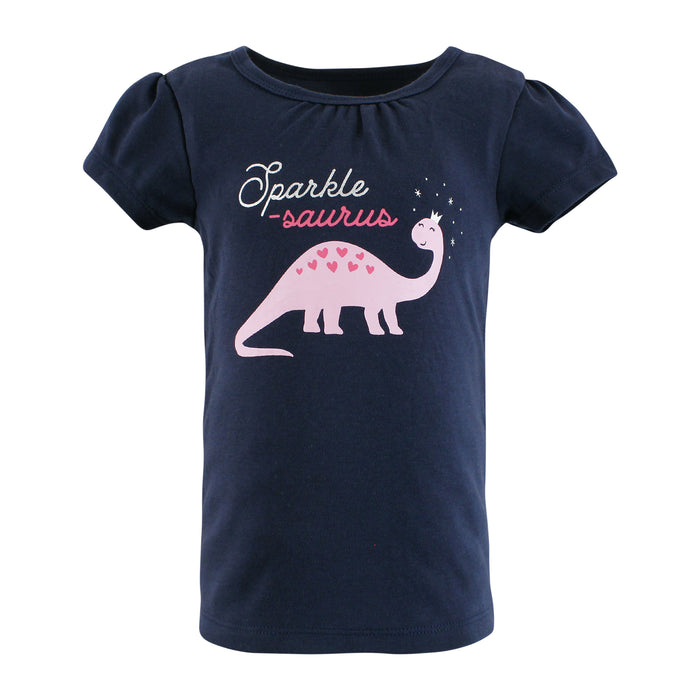 Hudson Baby Girl Short Sleeve T-Shirts, Ice Cream Dino