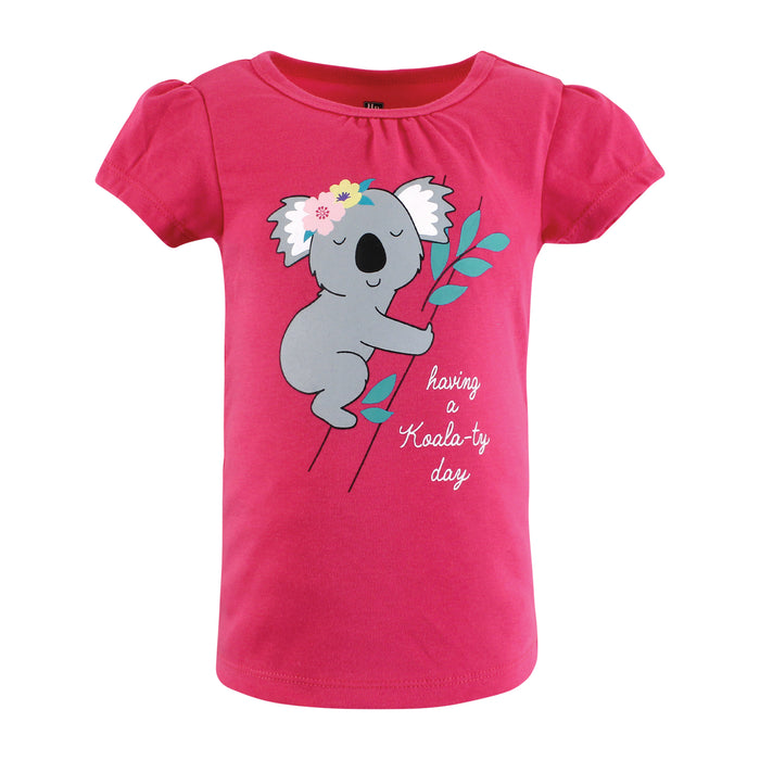 Hudson Baby Girl Short Sleeve T-Shirts, Ice Cream Dino