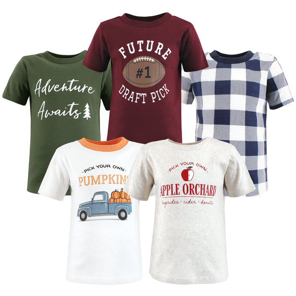 Hudson Baby Boy Short Sleeve T-Shirts, Fall Activities