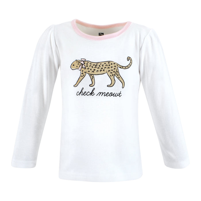 Hudson Baby Infant and Toddler Girl Long Sleeve T-Shirts, Leopard Mamas Mini