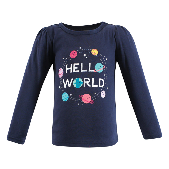 Hudson Baby Infant and Toddler Girl Long Sleeve T-Shirts, Magical World