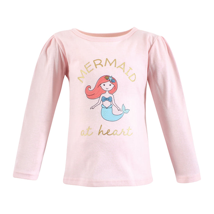 Hudson Baby Infant and Toddler Girl Long Sleeve T-Shirts, Magical World