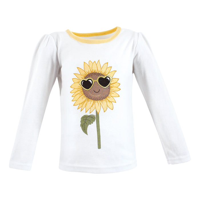 Hudson Baby Infant and Toddler Girl Long Sleeve T-Shirts, Wildflowers