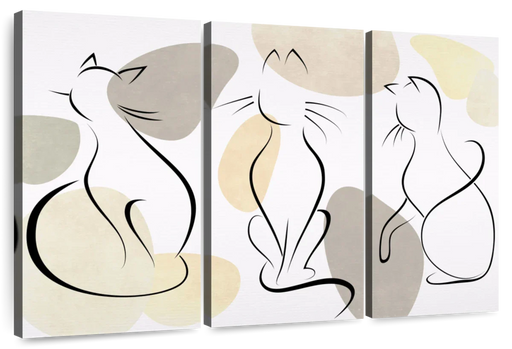 ElephantStock Minimalist Cats Wall Art