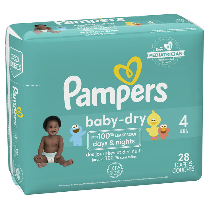 Pampers Baby Dry Diapers Size 4 28 Count