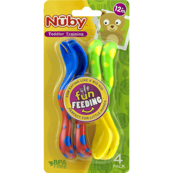 Nuby 4 piece Trainer Fork and Spoon