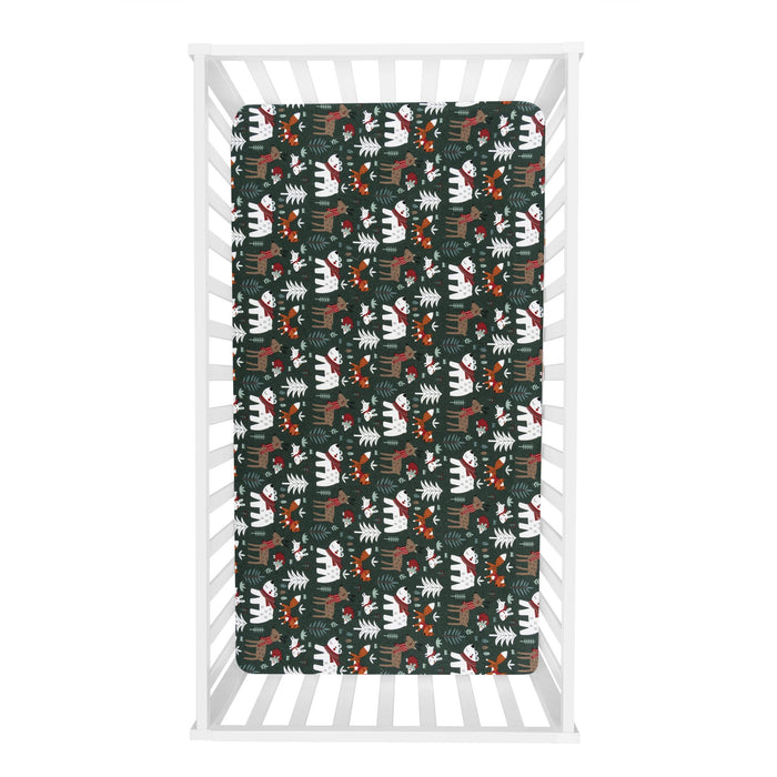 Trend Lab Festive Forest Deluxe Flannel Fitted Crib Sheet