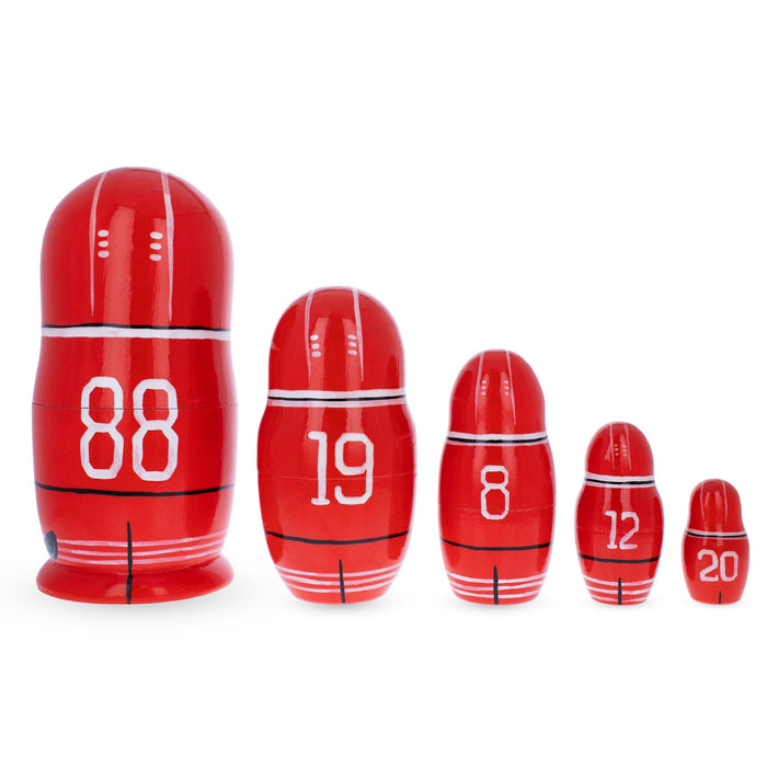 BestPysanky Hockey Players Wooden Nesting Dolls