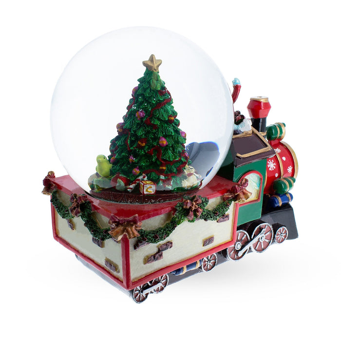 BestPysanky Children Riding Train Musical Water Snow Globe