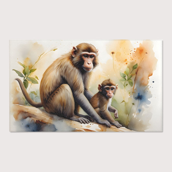 TeepeeJoy Kids and Nursery Monkey Area Rug - Monkey Mischief