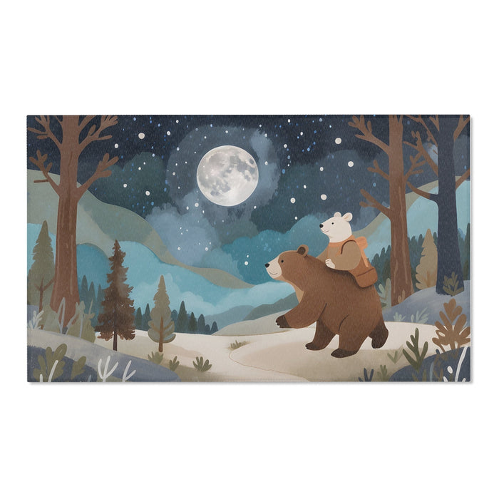 TeepeeJoy Bear Area Rug for Kids and Nursery Rooms - Wander Under Stars