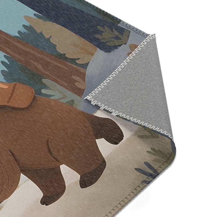 TeepeeJoy Bear Area Rug for Kids and Nursery Rooms - Wander Under Stars