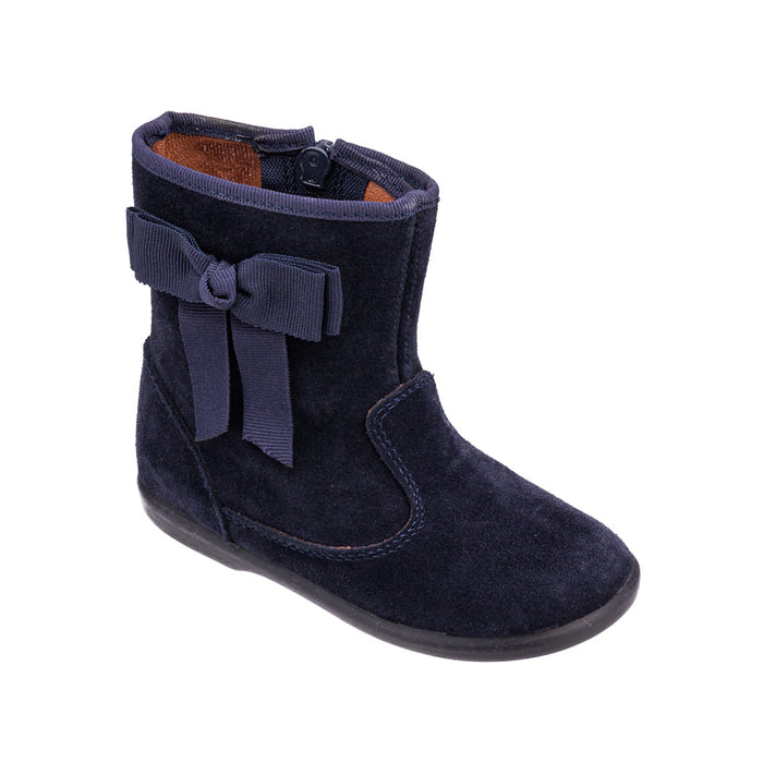 Elephantito Boots with Bow Suede Navy