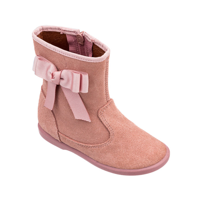 Elephantito Boots with Bow Suede Pink