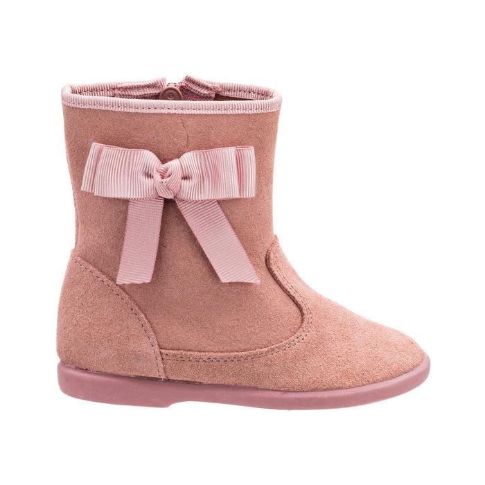 Elephantito Boots with Bow Suede Pink