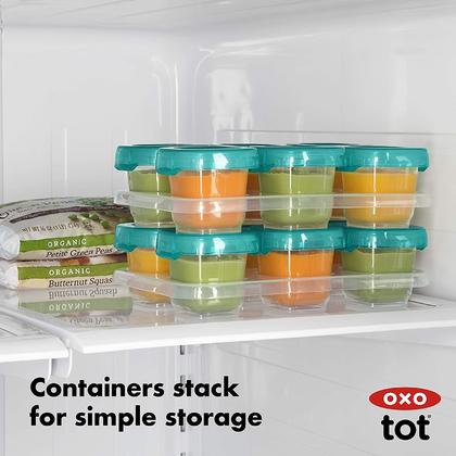 OXO TOT BABY BLOCKS FREEZER STORAGE CONTAINERS - TEAL