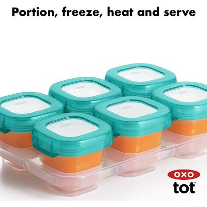 OXO TOT BABY BLOCKS FREEZER STORAGE CONTAINERS - TEAL