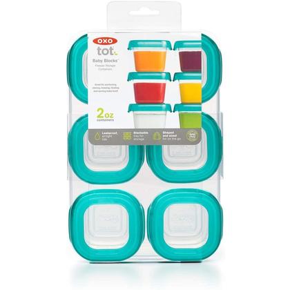 OXO TOT BABY BLOCKS FREEZER STORAGE CONTAINERS - TEAL