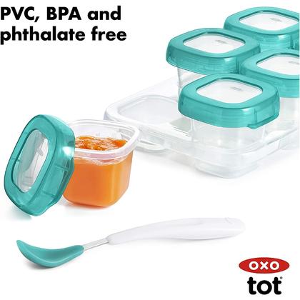 OXO TOT BABY BLOCKS FREEZER STORAGE CONTAINERS - TEAL