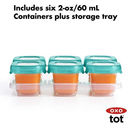 OXO TOT BABY BLOCKS FREEZER STORAGE CONTAINERS - TEAL