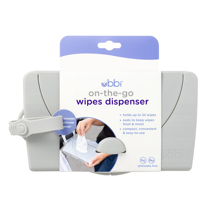 Ubbi On The Go Wipes Dispenser, Gray