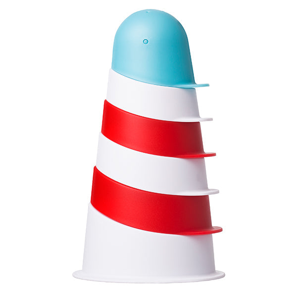 Ubbi Lighthouse Stacking Cups Bath Toy