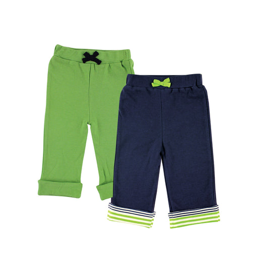 Yoga Sprout Baby Boy Cotton Pants 2 Pack, Turtle