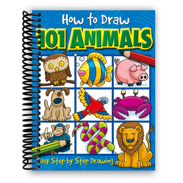 Lay it Flat How to Draw 101 Animals (Spiral Bound)