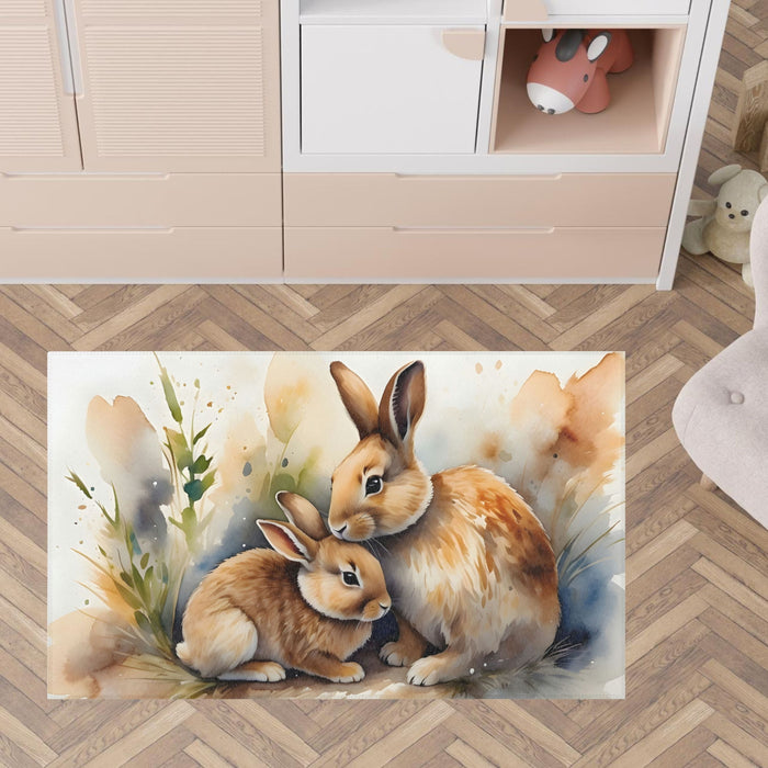 TeepeeJoy Nursery and Kids Bunny Rug - Whisker Whispers