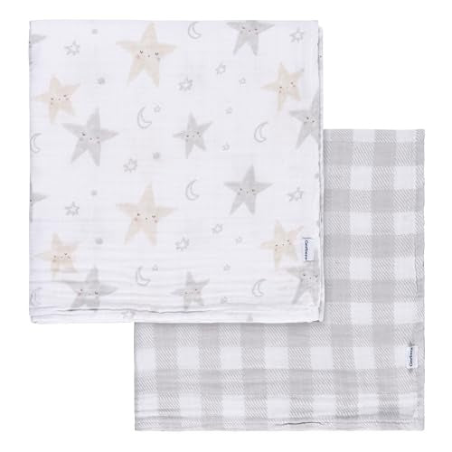 Gerber 2 Pack Muslin Blanket - Celestial