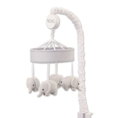 NoJo Dreamer Grey and White Elephant Musical Mobile