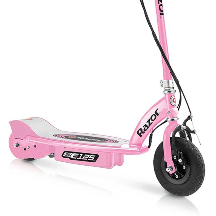 Razor E125 Motorized Rechargeable Kids Youth Electric Scooters, 1 Pink & 1 Blue