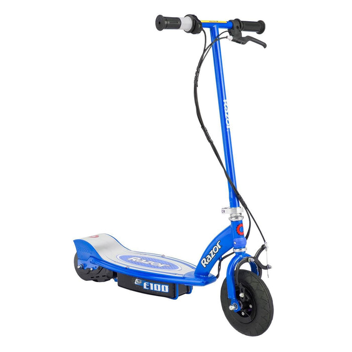 Razor E100 Motorized Rechargeable Kids Electric Toy Scooters, 1 Purple & 1 Blue