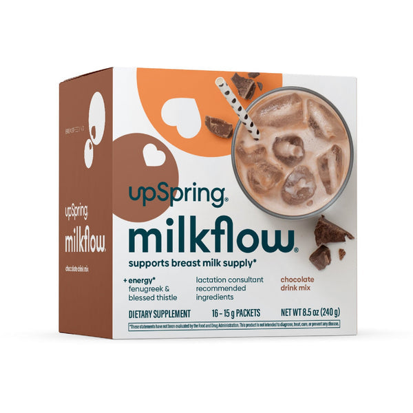 Upspring  Milkflow Drink Mix, Fenugreek, Chocolate (energy), 16 CT