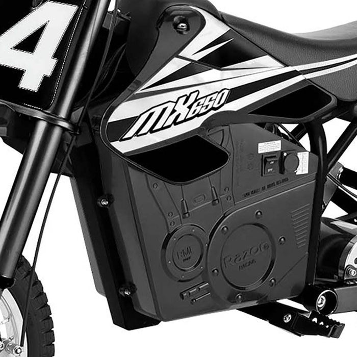 Razor MX650 Dirt Rocket High-Torque Electric Motocross Dirt Bike, Black (2 Pack)