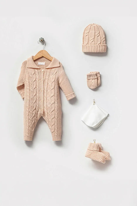 THA Dressing Axel Beige Newborn Coming Home Outfit (10 Pcs)